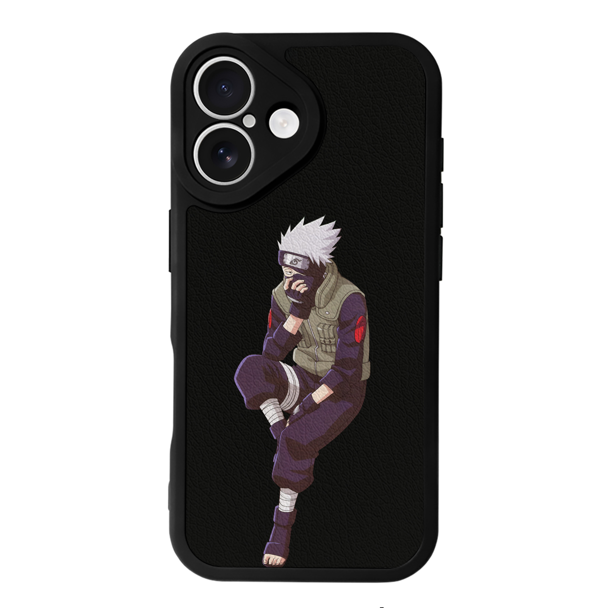 （画像用） NARUTO -ナルト- はたけ カカシ Hatake Kakashi 【iPhone 16シリーズ対応】シリコンスマホケース（レザー調） 材質：シリコン